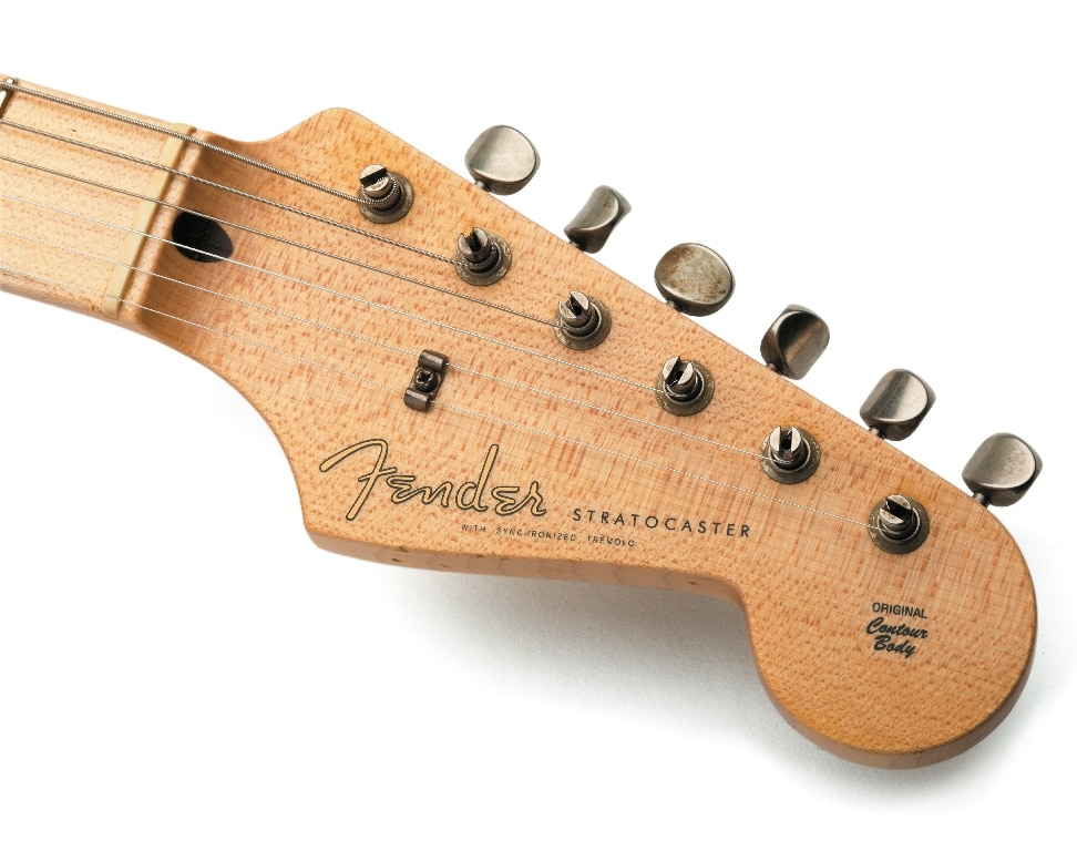 Kleine Kopfplatte mit Fender Relic Tuners