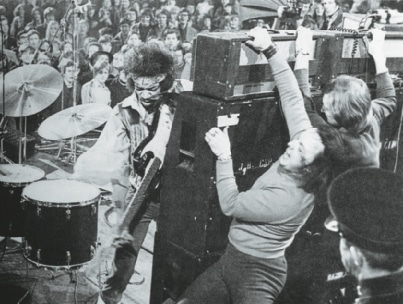 Jimi Hendrix live mit Marshall-Stack