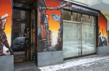 Farbenfrohe Fassade