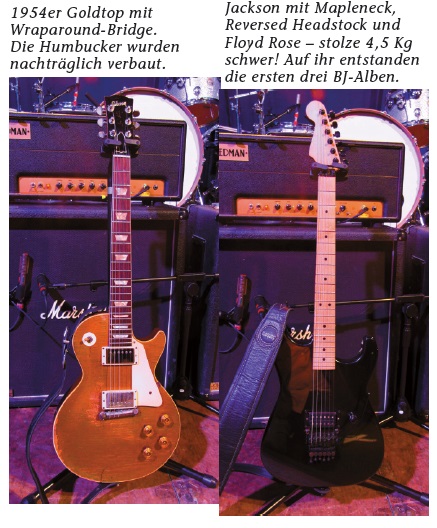 Zwei Gitarren aus Samboras Sammlung.