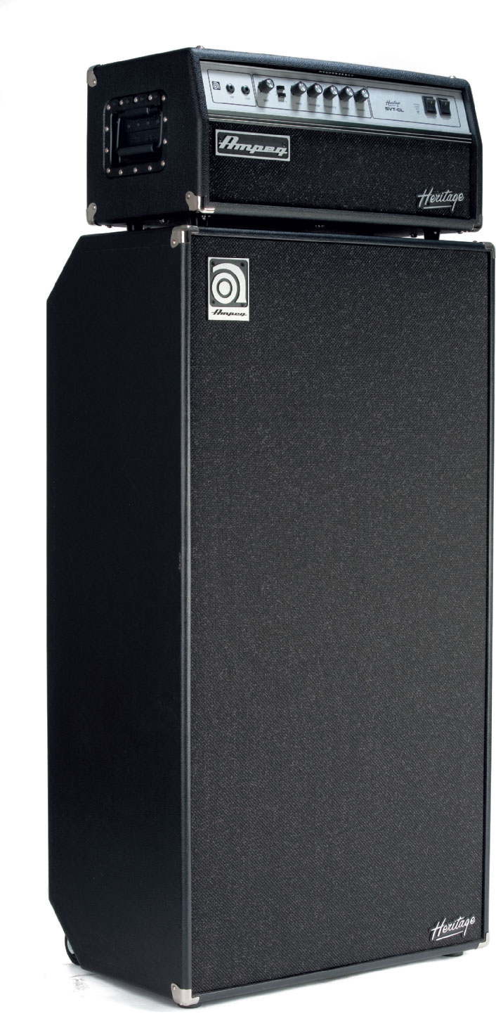 Bassverstärker Ampeg Heritage, Topteil und Box, schwarz