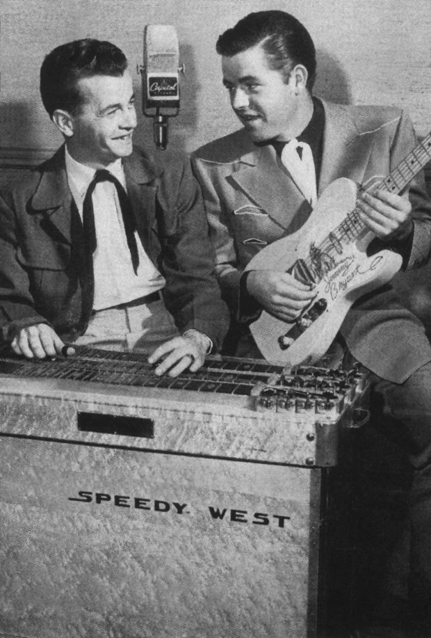 Jimmy Bryant an der Telecaster und Speedy West an einer Bigsby Steel-Guitar