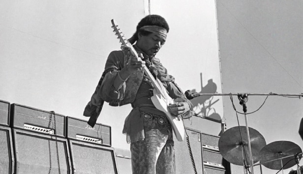 Jimi Hendrix auf der Bühne