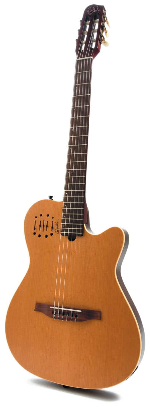 Semiakustik-Nylonstring-Gitarre von Godin, stehend