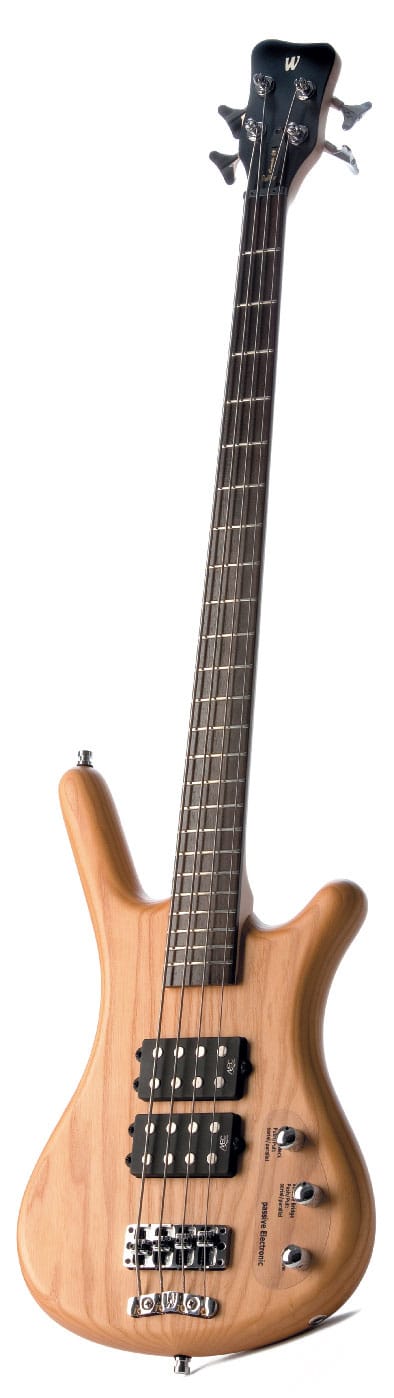 RockBass Corvette mit Massivholzkorpus, stehend