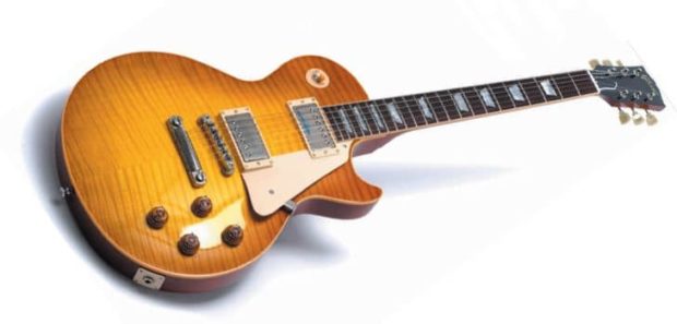 Eine braune Gibson Les Paul