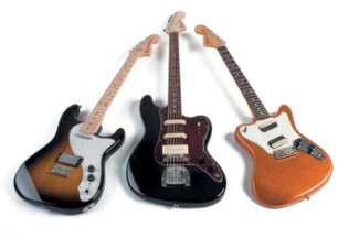 Drei E-Gitarren von Fender