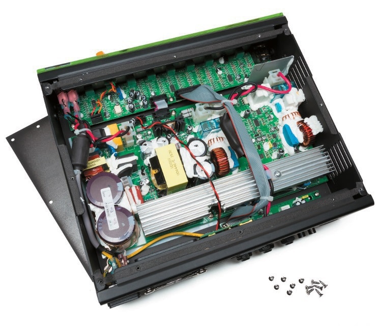 Die neuentwickelte Endstufe sieht nach Analogtechnik aus.