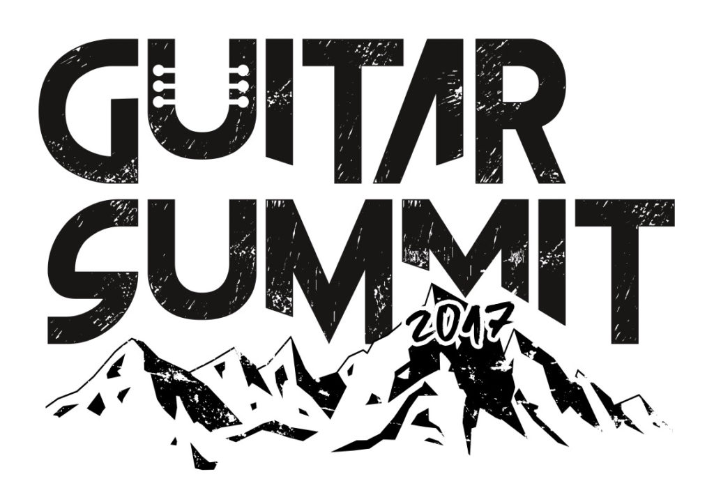 Guitar Summit Logo mit Berg weiß