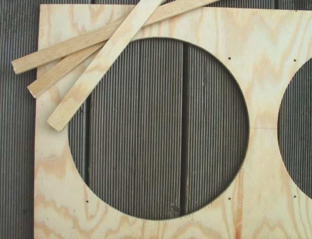 Frontbaffle aus Pappel-Holz für einen Fender Tweed-Combo