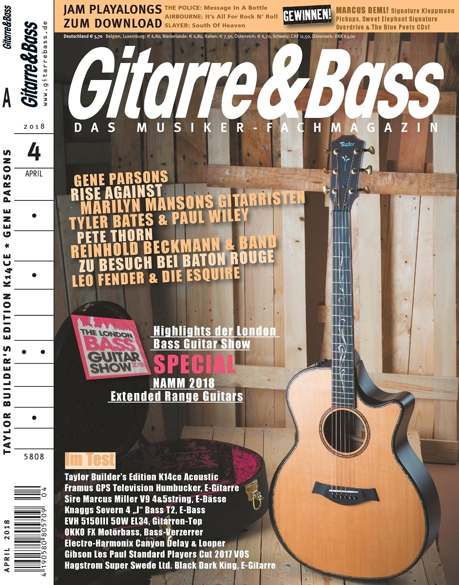 April-Ausgabe Gitarre & Bass 2018