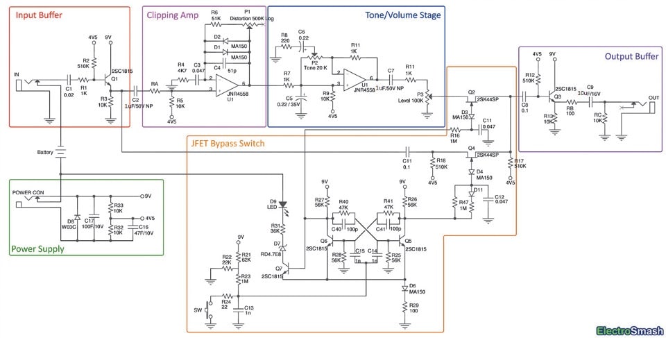 Bypass-Schaltung des TS9