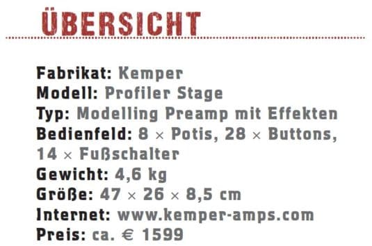 Kemper Profiler Stage